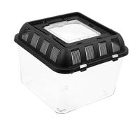 LOLIPPYY Transparent Turtle Tank Reptile Container with Handle Portable Breeding Box for Pets Spiders Geckos Snakes Wear-resistant Transport Case