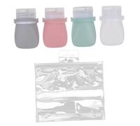 LOLIPPYY Travel Squeeze Bottles for Toiletries 5pcs 30ml Reusable Silicone Refillable Shampoo Containers Portable Leakproof Travel Size Bottles for Lotion Body Wash