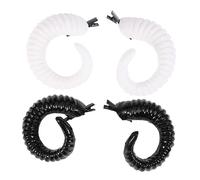 LOLIPPYY Two Pairs Sheep Horn Hair Clips Lightweight Comfortable Halloween Cosplay Headwear for Unique Black and White Horns Costume Accessories Party Props