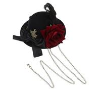 LOLIPPYY Vintage Fascinator Headpiece with Clip Elegant for Women Classic Dress Hat for Tea Party Wedding Cocktail and Costume Accessories