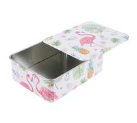 LOLIPPYY Vintage Metal Slide Top Tin Container with Lid Compact Storage Box for Candy Jewelry Pills and Small Items Portable Small Sliding Lid Tinplate Box for Home and Travel Use