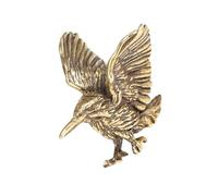 LOLIPPYY Vintage Retro Brass Small Bird Pendant Keyring Creative DIY Small Brass Charm for Hanging Antique Style Keychain Accessory Gift for Friends and Family