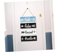 LOLIPPYY Vintage Wooden Bathroom Wall Decor with Arrow Pendant Decorative Toilet Sign for Hotels Homes Public Restrooms Fade-resistant Color Creative Hanging Ornament for Farmhouse and