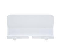 LOLIPPYY Wall-mounted Cellphone Charging Shelf with Remote and Tablet Holder, White Long Version, Bedroom Storage Rack for Mobile Devices and Speakers, Space-saving Wall Storage Bracket