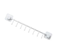 LOLIPPYY Wall Mounted Kitchen Rail Rack Organizer with Hooks Multipurpose Utensil Hanging Shelf for Kitchen Bathroom and Balcony White Space-Saving Storage Rack for Pots Spoons Towels and