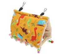 LOLIPPYY Warm Hanging Bird Hammock with Wood Perch for Small Birds and Pets Breathable Parrot Nest Bed for Winter Resting and Security Lightweight Cage Accessory for Cockatiels Budgies and