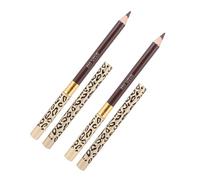 LOLIPPYY Waterproof Eyebrow Pencil and Brush Set 2pcs, Soft Dual-ended Brow Crayon with Leopard Design, Lightweight Brow Shaper for Women’s Natural Makeup