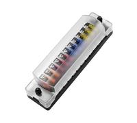 LOLIPPYY Way Multi Input Multi Output Auto Fuse Box with Cover High Low Temperature Resistant Car Fuse Holder for Vehicles Boats Rvs and Yachts Easy Self Tapping Screw Installation Built In