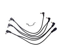 LOLIPPYY Ways Daisy Chain Cable Cord Right Angle Guitar Effect Pedal Power Supply Adapter for Electric Guitar Black with Hum Design