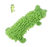 LOLIPPYY Wear Resistant Plush Frog Molar for Dogs Interactive Squeaky Chew for Teething and Boredom Relief Educational Pet Plaything for Home Office and Shop Green