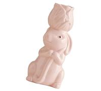 LOLIPPYY Whimsical Ceramic Bunny Vase Small Porcelain Flowerpot Decorative Animal Vase for Mother S Day Floral Centerpiece Unique Cute Home Decor Gift for Women