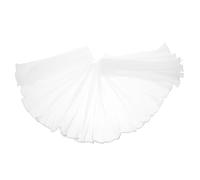 LOLIPPYY White Tulle with Pearl Edge Wrinkled Wavy Net Yarn for Flower Wrapping and Cake Decorating Lightweight Flexible Fabric for DIY Bouquet and Party Packaging