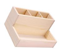 LOLIPPYY Wooden Desktop Makeup Organizer Multi-grid Cosmetics Storage Box for Vanity Table Practical Lotion and Cosmetic Holder for Dressing Table and Office Supplies