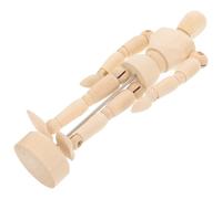LOLIPPYY Wooden Drawing Model Mannequin for Artists with Flexible Joints and Posable Limbs, Natural Wood Material Sketch Figure for Home Office Desk Decoration and Art Practice