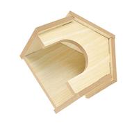 LOLIPPYY Wooden Hamster Nest Hideout Sturdy Small Pet House for Sleep and Play Multi-use Comfortable Hideaway with DIY Decoration Safe Pet Supply for Hamsters and Small Animals