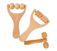 LOLIPPYY Wooden Hand Roller Massage Tool for Back and Face, Smooth round Multi-functional Massager Suitable for Home and Hotel Use, for Women Self Care and Leg Recovery