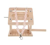 LOLIPPYY Wooden Parrot Hanging Nest with Perch Stand Pole for Small Birds Indoor Outdoor Use Natural Wood Bird House for Breeding and Egg Laying Swing Perch Combo for Parakeets Lovebirds