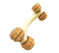 LOLIPPYY Wooden Roller Muscle Massager Ball with Four Wheels Handheld Foot and Calf Massage Roller for Back and Neck Pain Relief Portable Body Massage Tool for Adults