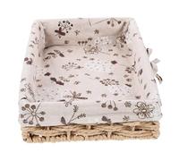 LOLIPPYY Woven Vegetable Storage Basket Large Capacity Cloth Container for Indoor Outdoor Use Lightweight Sundries Holder with Easy Clean Fabric Rustic Style Random Color