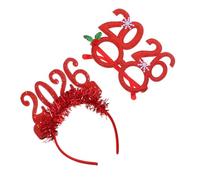 LOLIPPYY Year Decorative Headbands with Sparkly Holiday Party Hairband and Eyeglass Comfortable Hair Hoop for Christmas Eve Celebrations and Festive Gatherings Suitable for All Hair Types