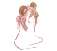Lolita Bear Ear Headband Plush Polka Dot Headpiece