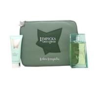 Lolita Lempicka Green Lover Gift Set 100ml Eau De Toilette + 75ml Aftershave Balm + Pouch