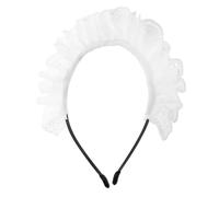 Lolita Maid Lace Headband for Women, Cute Japanese Cosplay | Soft Comfortable Lace, White Finish, Versatile for Performances and Role Play, Adorable Classic Style