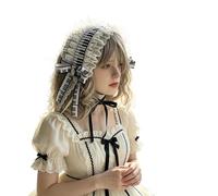 Lolitas Headbands Soft Durability Lolitas Lace Bows Hair Band with Music Notes for Costume Event Nonslip Headband