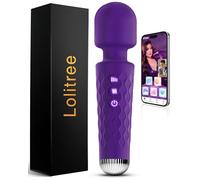 Lolitree Wand Vibrator for Women, 20×10 Stepless Speed Magic Bullet Vibabrator AI Sync Sex Toys for G Spot & Anal Clitoral Stimulation, Silent Personal Vibrators Wand Massager for Couples, Wireless