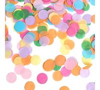 Lollanda 10000 Pieces Round Confetti, 120g Multicolored Paper Confetti, Circle Tissue Confetti for Wedding Holiday, Birthday, Balloons, Handicraft Decor