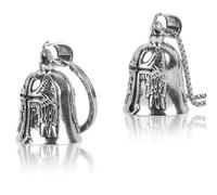Lollanda 2Pcs Motorcycle Guardian Bell for Motorcycles, Angel Guardian Riding Bells with Chain, Luck Riding Bell for Man Husband (Style A)