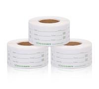 Lollanda 750pcs Dissolvable Food Labels, Green, Easy Peel Off, No Residue, Perfect for Kitchen, 500 Labels per Roll