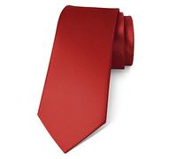 Lollanda Men Ties Red Wedding Ties Solid Color Ties Formal Business Neck Ties for Men (Red)