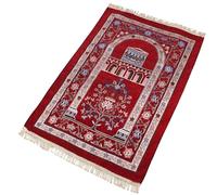 Lollanda Muslim Prayer Mat, Portable Praying Mat for Muslim, Prayer Rug Praying Carpet Muslim, Prayer Mats Muslim Gift for Men and Women, 70x110cm (Red)