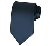 Lollanda Navy Ties for Men Solid Color Ties for Wedding Business Men Ties Neck Tie 8cm/3.15" (Navy)