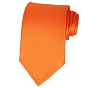 Lollanda Orange Ties for Men Solid Color Ties for Wedding Business Men Ties Neck Tie 8cm/3.15" (Orange)