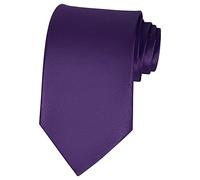 Lollanda Purple Ties for Men Solid Color Ties for Wedding Business Men Ties Neck Tie 8cm/3.15" (Purple)