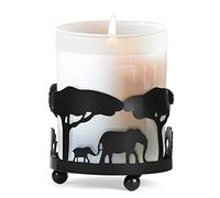 Lollanda Safari Animal Candle Holders, Elephant Silhouette Vintage Candle Holder, Creative Forest Theme Candlestick for Home Decor Accessories