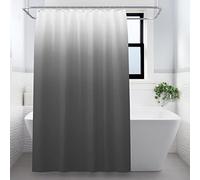Lollanda Shower Curtain, Gradient Gray Shower Curtains with Strong Hooks, Thick Duty Bath Curtains Bathroom Accessories, 180x180cm (Gray)