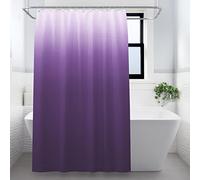 Lollanda Shower Curtain Gradient Purple Shower Curtains with Strong Hooks, Thick Duty Bath Curtains Bathroom Accessories, 180x180cm (Purple)