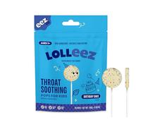 Lolleez Lollipops for Sore Throat Relief - Birthday Cake Perfect for Soothing A Sore Throat While Tasting Great- New Flavor Birthday Cake, 28- Count