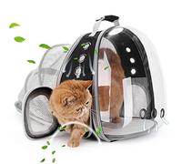 Lollimeow Pet Carrier Backpack, Bubble Backpack Carrier, Cats and Puppies,Airline-Approved, Designed for Travel, Hiking, Walking & Outdoor Use Back Expandable-Black