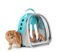 Lollimeow Pet Carrier Backpack, Bubble Backpack Carrier, Cats and Puppies,Airline-Approved, Designed for Travel, Hiking, Walking & Outdoor Use Front Expandable-Green