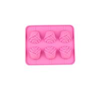 Lollipop Cupcake Tray, Novelty Rose Shape Lollipop Mold Multi Usage 6 Flowers Shape Cake Stick Silicone Tray for Holidays Cupcake Baking - Cake Stick Mold