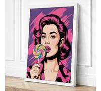 Lollipop Dreams Pop Art Canvas Wall Art Print 24x16 Inch