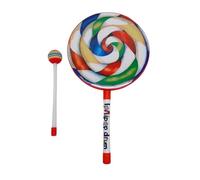 Lollipop Drum - Wooden Frame Polyester Head Percussion Toy | Kids Musical Instrument | Educational Rhythm Drum with Stick for Early Learning Creativity