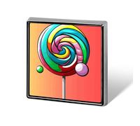 Lollipop Lapel Pin Brooches Square Fashion Brooch Pin Cute Button Badges Alloy Button Pins Enamel Pins Metal Pinback for Hat Shirt Clothing Bags