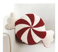 Lollipop Pillow - Peppermint Candy Pillow | Candy Cane Lane Throw Pillow, Decorative Red Sweet Throw Pillow, Cute Sweet Shaped Red and White Decorations for Bedroom, Living Room