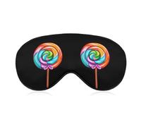 Lollipop Rainbow Sucker Candy Sleep Mask Soft Eye Mask Eye Cover Eyeshade Blindfold with Adjustable Strap
