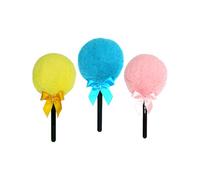 Lollipop Shape Setting Powder Puff,Fluffy Body Powder with Long Handle,Soft Cosmetic Makeup Puffs Women,Cosmetic Applicator for Setting Loose Dusting Blender & BodyPowder Application (Mixed color)